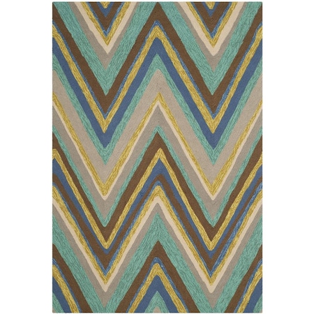 Safavieh 4 x 6 ft. Four Seasons Hand Hooked Small Rectangle Area Rug, Blue & Multicolor FRS389A-4